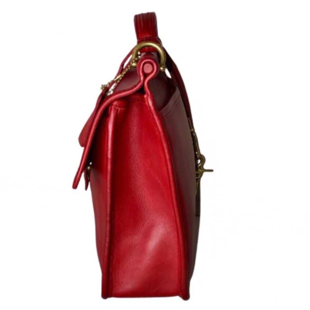Vintage COACH Willis Red Glove Tanned Top Handle Crossbody Bag 9927 USA COA - Picture 15 of 17